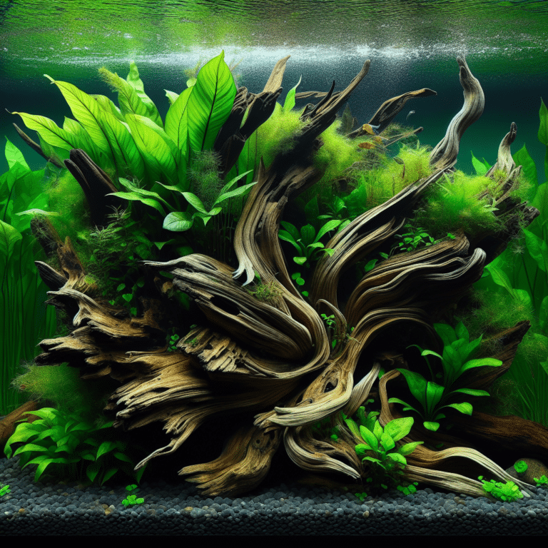 Combining Aquatic Plants with Driftwood