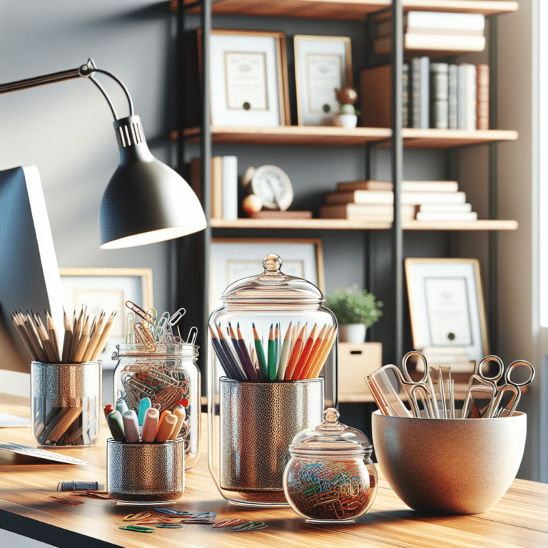 Using Jars and Bowls for Office Decor