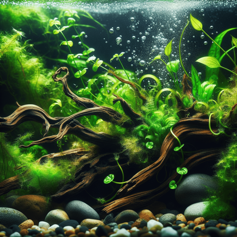 Combining Aquatic Plants with Driftwood