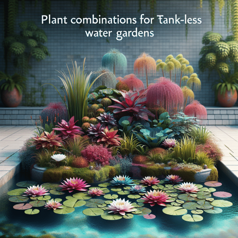 Plant Combinations for Tank-less Water Gardens