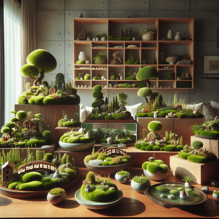 Displaying Moss Gardens on Shelves and Tables