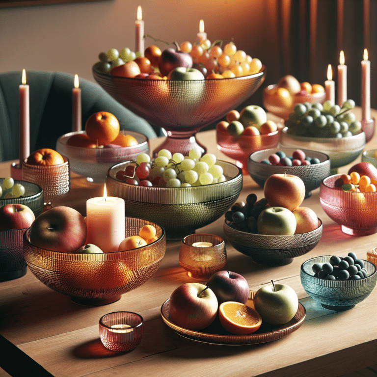 Using Glass Bowls as Table Centerpieces