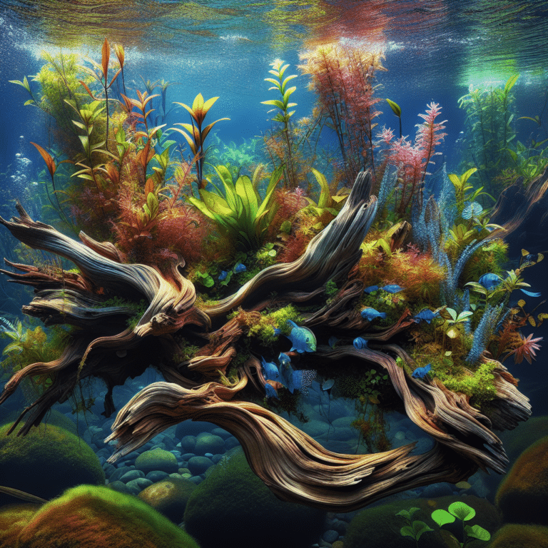 Combining Aquatic Plants with Driftwood