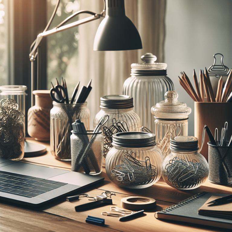 Using Jars and Bowls for Office Decor